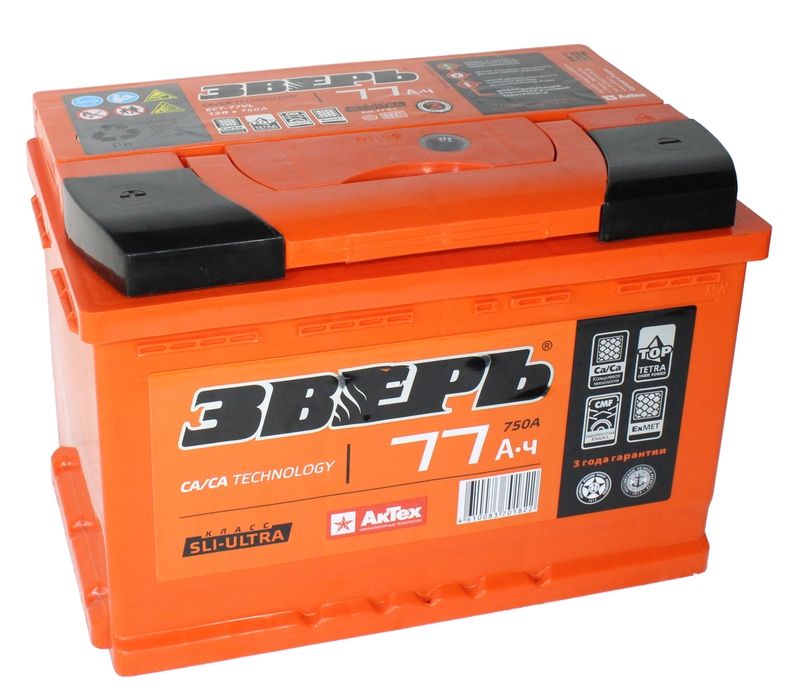 Купить Зверь 6СТ-77 Ca/Ca (О.П.) 750А