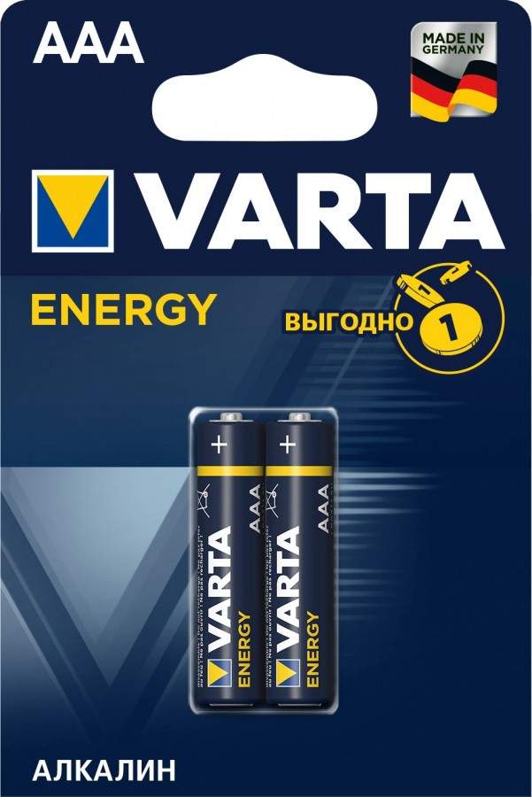 Купить Varta Energy Alkaline LR03 1.5V SIZE:AAA 2шт.