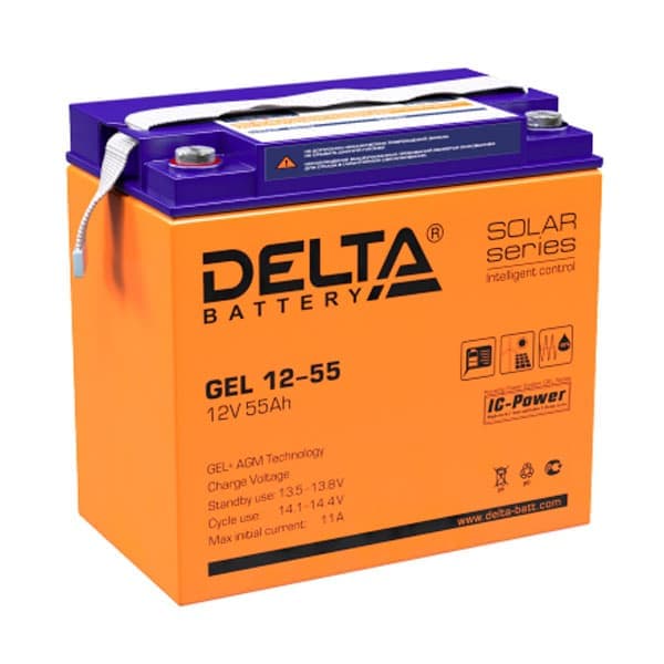 Купить Delta GEL 12-55 (12V 55Ah)